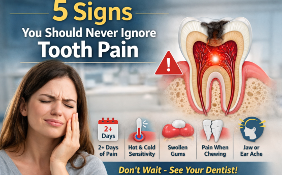 Warning signs of tooth pain including swelling, sensitivity, and dental infection